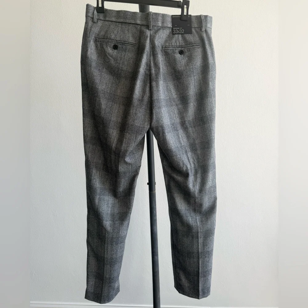 Banana Republic Vitale Barberis Canonico Wool Pants 33x32 Tapered Fit NWT